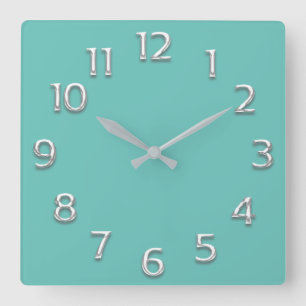 Horloge Carrée Effet 3D Minimalisme gris argenté Modernisation T