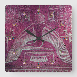Horloge Carrée EI, rose antique