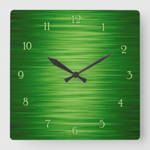 Horloge Carrée Elegant green shaded wall clock