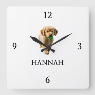 Horloge Carrée Elégant "HANNAH" Personnalisé