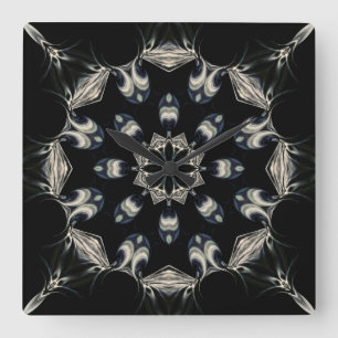 Horloge Carrée Elégant Mandala