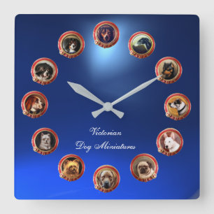 HORLOGE CARRÉE ENAMÉRIQUES VICTORIENNES MINIATES PORTRAITS DE CHI