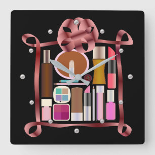 Horloge Carrée Ensemble de cosmétiques