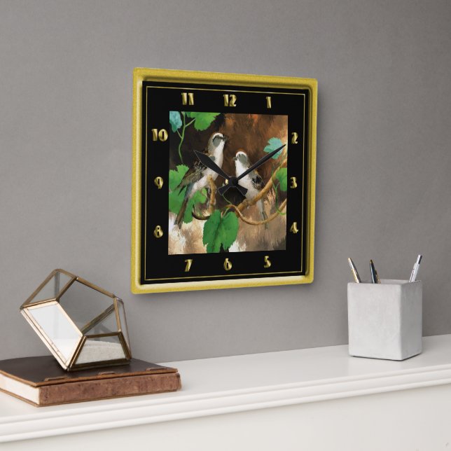Horloge Carrée Éperviers (Bureau)