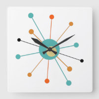 Époque atomique turquoise Orange Début mi-siècle