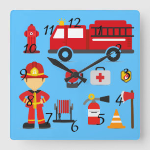 Horloge Carrée Équipement du Animated Fire