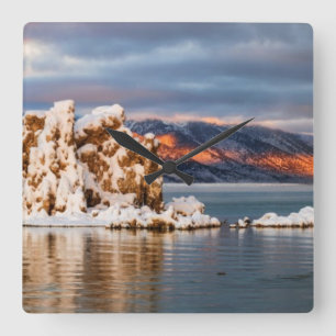 Horloge Carrée États-Unis, Californie, Sunrise au lac Mono