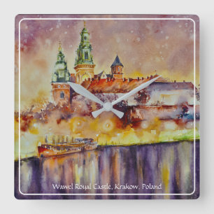 Horloge Carrée EVE Peint Wawel, Cracovie, Pologne