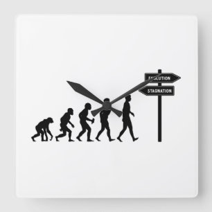 Horloge Carrée Évolution/Stagnation