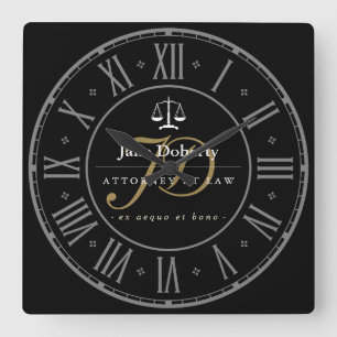 Horloge Carrée Excellent Times   Attorney