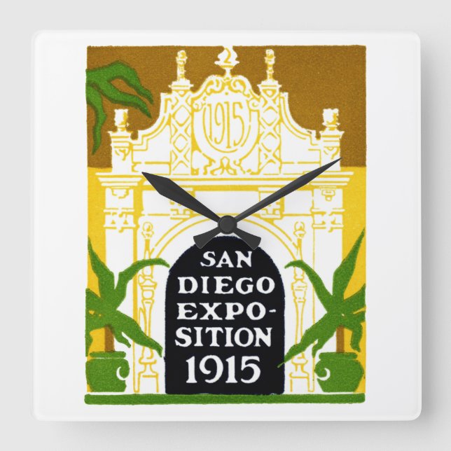Horloge Carrée Exposition de San Diego en 1915 (Recto)