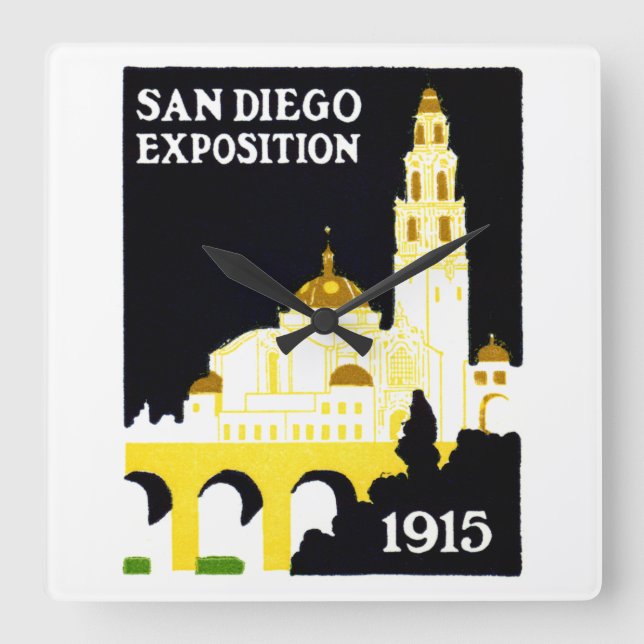 Horloge Carrée Exposition de San Diego en 1915 (Recto)