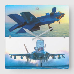 HORLOGE CARRÉE F-35B ÉCLAIRAGE II