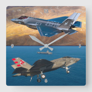 HORLOGE CARRÉE F-35C ÉCLAIRAGE II