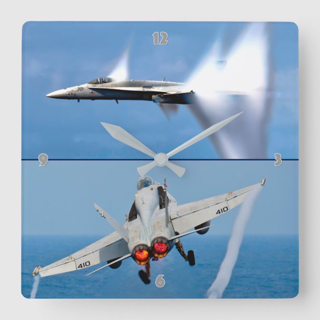 HORLOGE CARRÉE F/A-18C HORNET APTERBURNER (Recto)