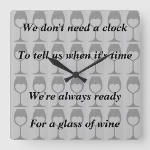 Horloge Carrée f wine clover