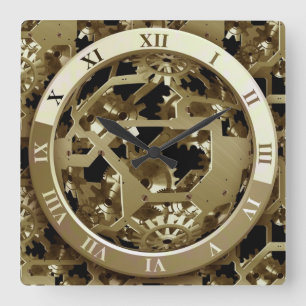 Horloge Carrée Face d'horloge transparente totalement Cool