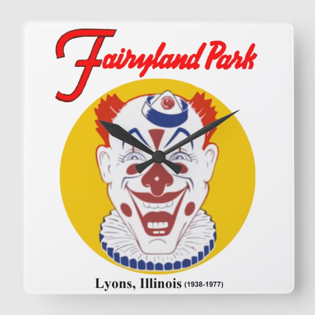 Horloge Carrée Fairyland Amusement Park, Lyon, IL (1938-1977) (Recto)