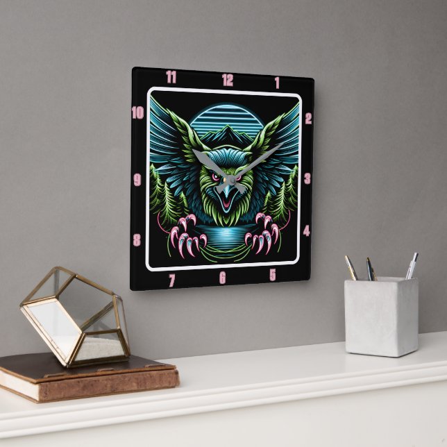 Horloge Carrée Falcon de Neon Majestic (Bureau)