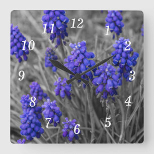 Horloge Carrée Famille Graphe Hyacinths Sélectionner cadenas mura