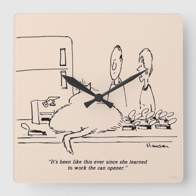 Horloge Carrée Fat (Recto)