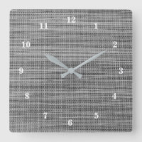 Faux Gray Fabric Cloth Modern Design Wall Clock