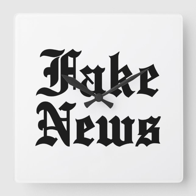 Horloge Carrée Faux News (Recto)
