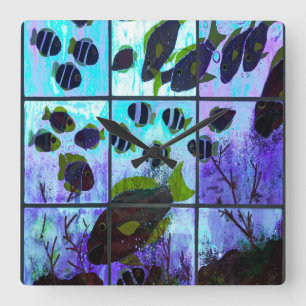 Horloge Carrée Fenêtre sur l'océan