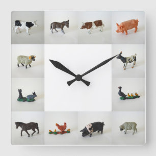 Horloge Carrée Ferme