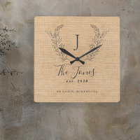 Ferme rustique monogrammée de famille élégante