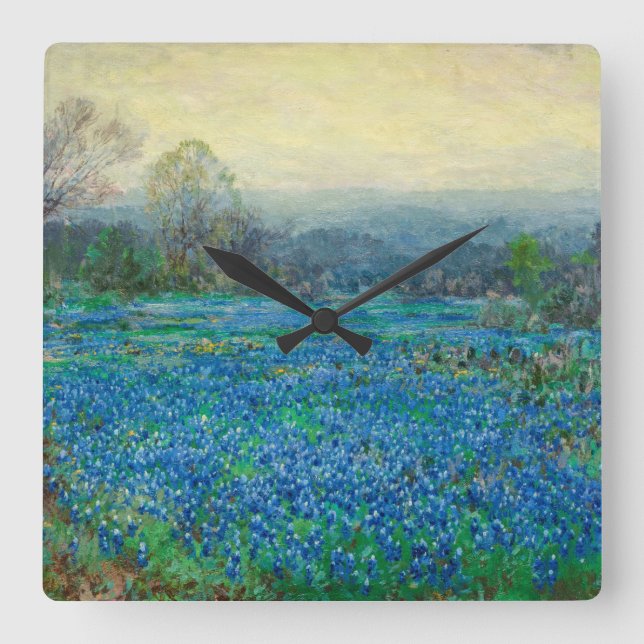 Horloge Carrée Field of Bluebonnets, 1918-1920 par Julian Onderdo (Recto)