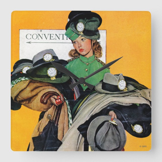 Horloge Carrée Fille Hatcheck (Recto)