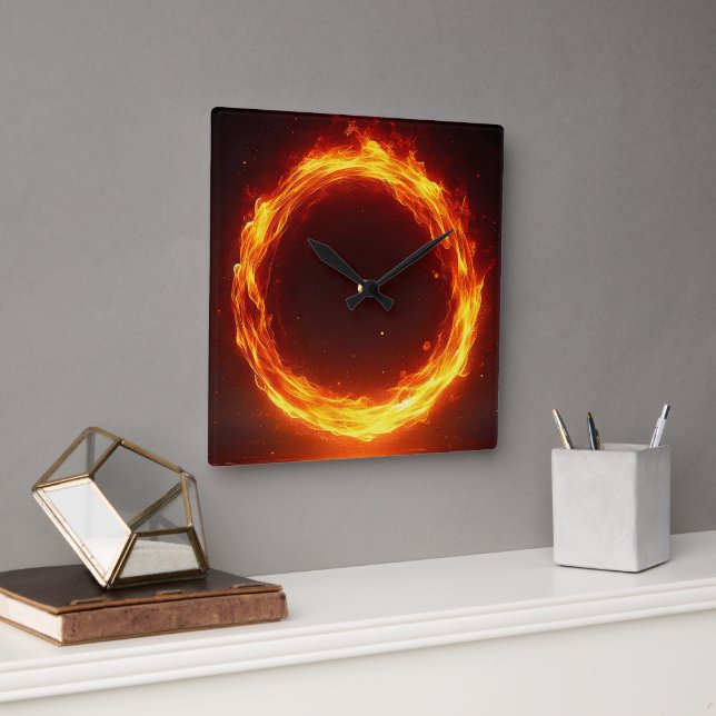 Horloge Carrée fire ring (Bureau)
