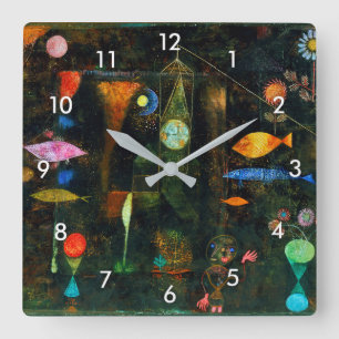 Horloge Carrée Fish Magic, Paul Klee