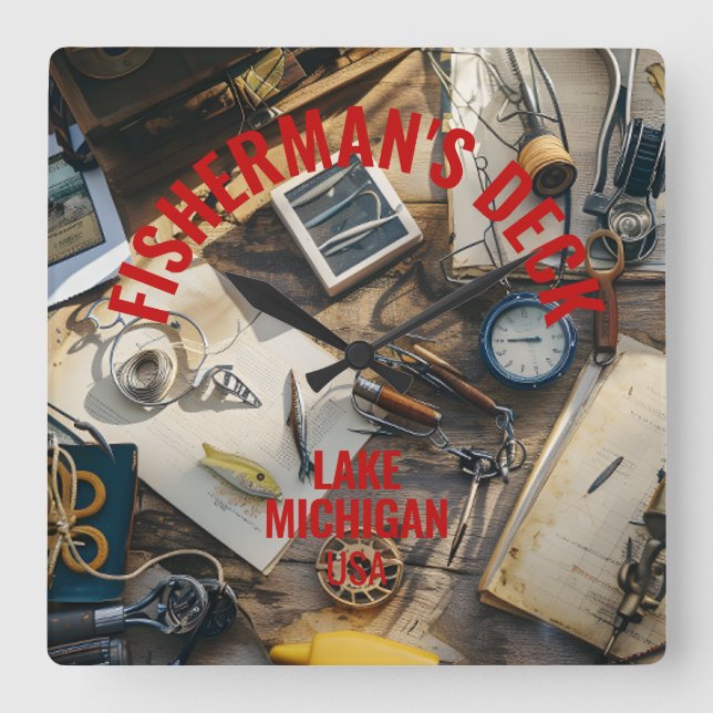 Horloge Carrée Fisherman’s Deck  (Recto)