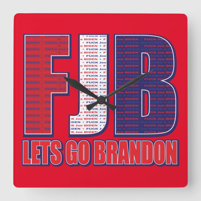 Horloge Carrée FJB laisse aller Brandon (Recto)