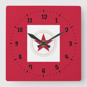 Horloge Carrée Flag of Birmingham, Square Wall Clock