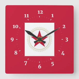 Horloge Carrée Flag of Birmingham, Square Wall Clock