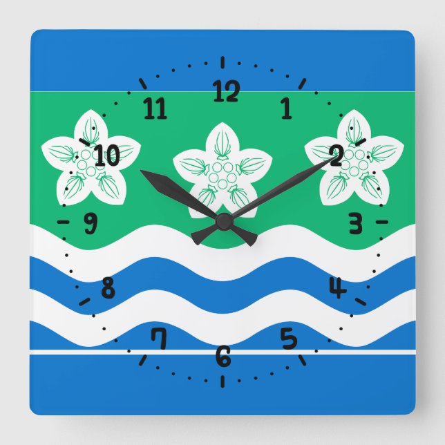 Horloge Carrée Flag of Cumberland Square Wall Clock (Recto)