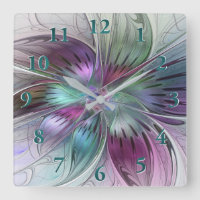 Fleur Abstraite colorée Art moderne floral fractal
