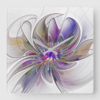 Fleur d'art fractal abstrait énergique et coloré