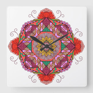 Horloge Carrée Flores como el Cosme