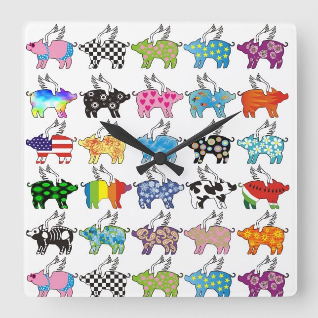 Horloge Carrée flying pick (Recto)