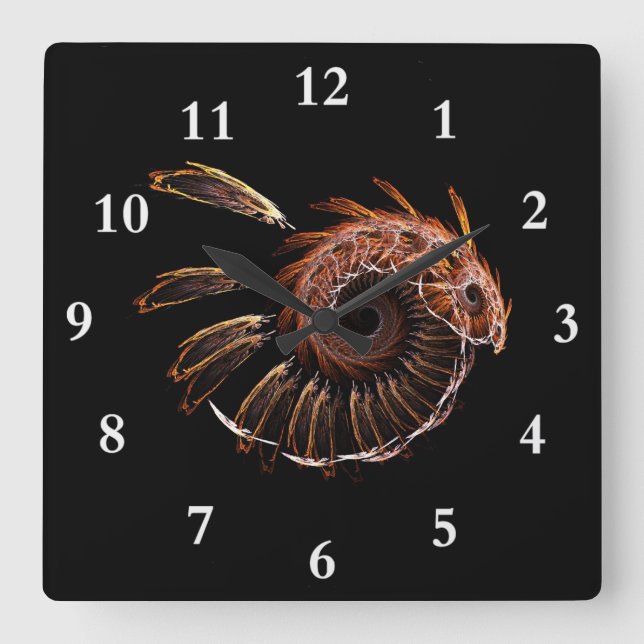 Horloge Carrée Foiseau (Recto)