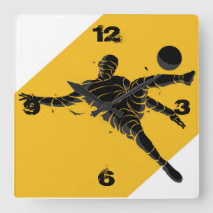 Horloge Carrée Football