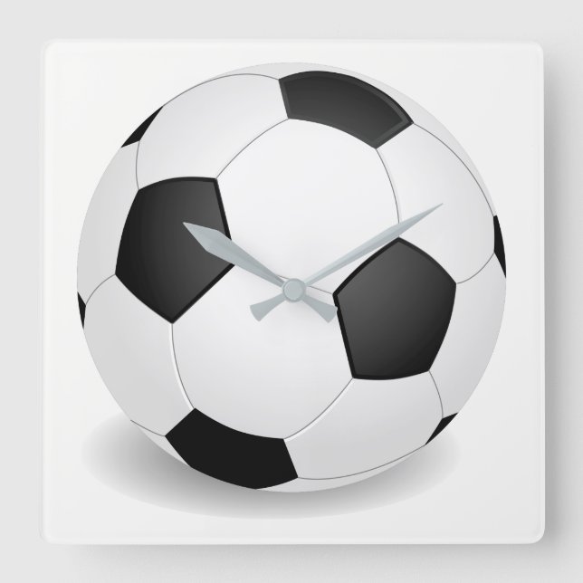 Horloge Carrée Football (Recto)