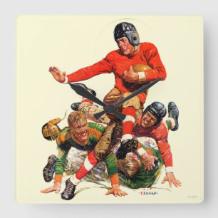 Horloge Carrée Football universitaire