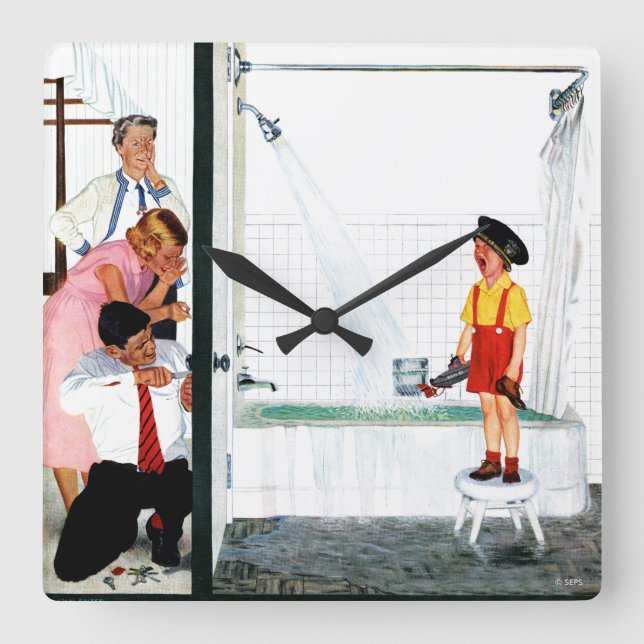 Horloge Carrée Foverflowing tub (Recto)