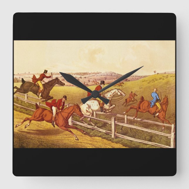 Horloge Carrée Fox Hunting', Henry Alken_Engravures (Recto)