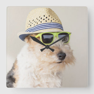 Horloge Carrée Fox Terrier